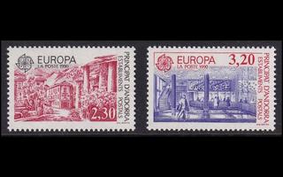 Andorra Fr 409-10 ** Europa postirakennuksia (1990)