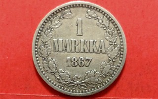 1 markka 1867.  Kunto 0k. (KD22)