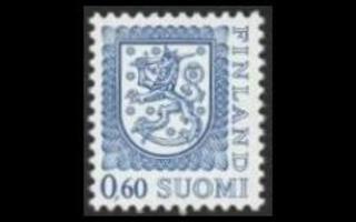 760IIAy ** Leijonamalli 0,60 mk typ II, A-ham, y-pap (1975)