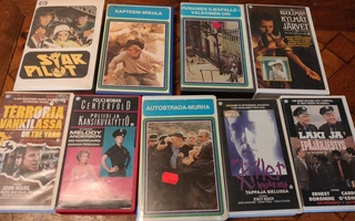 Yhdeksän keräily VHS nauhaa, 10€ lähdöt!