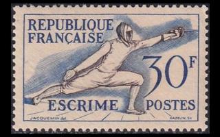 Ranska 980 ** Urheilu miekkailu (1953)