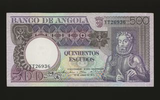 Angola 500 Escudos 1973, P107 XF+