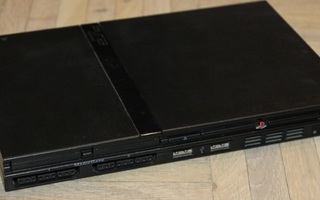 Playstation 2 PS2 pelikonsoli slim konsoli musta pelikone