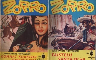 Zorrro , nrot 17 - 39 , 19 kpl (puuttuu 18,27,28,37),K2 - K3
