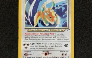 Light Dragonite Holo Neo Destiny Pokemon kortti