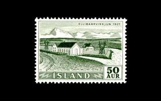 Islanti 304 ** Kraftverk och vattenfall 50 aur (1956)