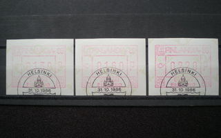ATM-sarja ATM2 FDC-leimattuna 31.10.1986 - LaPe 10 €