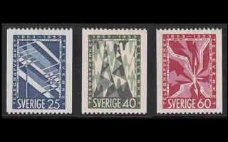 Ruotsi 385-7 ** Telelaitos 100v (1953)