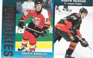 99-00 Pacific Omega #42  Brigley & Regehr Calgary Flames RC