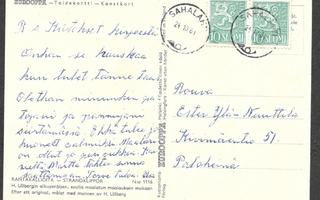 Postilähetys -  Yl.m. 10mk (LAPE 2x430) Sahalahti 24.10.1961