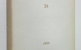 Kalevalaseuran vuosikirja 39 1959