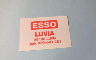 TT-etiketti Esso, Luvia