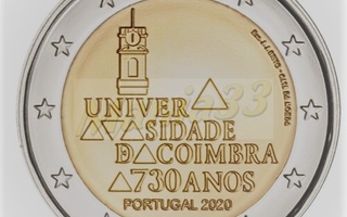 2€ Juhlaraha Portugal 2020 Coimbran yliopisto