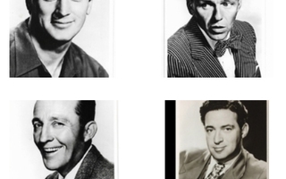Neljä mustav. näyttelijäkorttia 50-luvun lopulta
