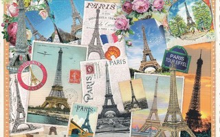 Pariisi monta Eiffel-tornia (Tausendschön-kortti)
