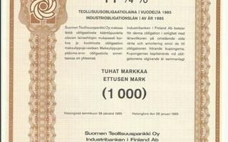 Suomen Teollisuuspankki 11 1/4 %:n obligaatiolaina I 1985
