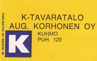 Kuhmo, K - Tavaratalo Aug. Korhonen Oy  , Kesko  , 2/12