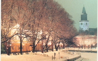 Turku Aurajoki talvella SPR taittokortti