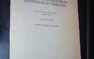 SUOMEN AYRSHIREKARJAN LEHMÄSUKUTUTKIELMA I  (1929) Sis.pk:t