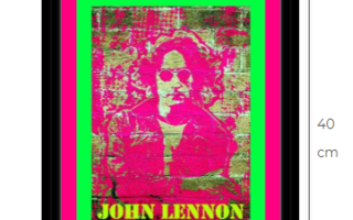 John Lennon canvastaulu 30 cm x 40 cm musta kehys