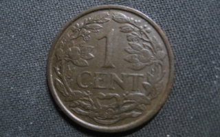 Alankomaat 1 cent  1939 KM # 152  Pronssi