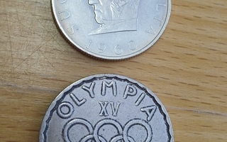 Olympia 500 mk 1952 ja 1000 mk 1960 hopeaa.