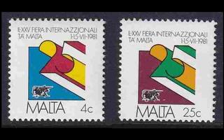 Malta 630-1 ** Kauppasopimus (1981)