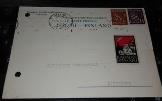 Karjalan Oma Apu merkki kortilla 1940 PK300/1