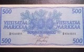 500 Markkaa 1956, kl.9 - 10