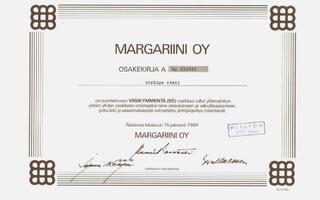1984 Margariini Oy, Raisio pörssi osakekirja