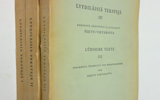 Lyydiläisiä tekstejä 1-3 = Ludische Texte