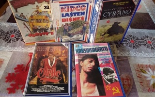5 kpl kokoelma VHS VIDEONAUHOJA