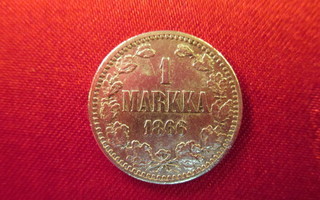 1 Markka 1866 Hopeaa/Silver .(868/1000).