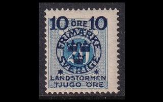 Ruotsi 102 ** Landstorm II 10+20/20 Öre (1916)