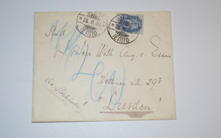 Postimerkki 10 kopeekkaa kirje leimattu 1903