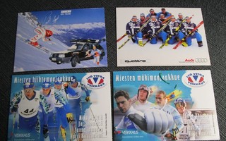 Neljä talviurheiluaiheista postikorttia! (V351)