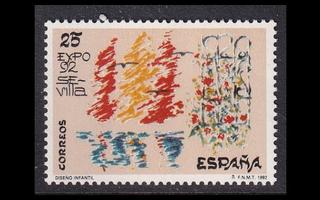 Espanja 3026 ** Piirustuskilpailu postimerkki (1992)