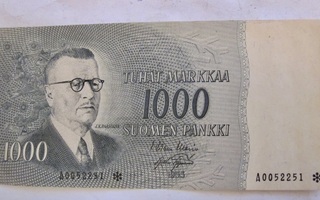 1000 mk 1955 * Tähti A0052251* SILEÄ