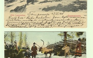 Lappi-postikortteja 1900-luvun alusta