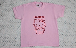 Kissa t-paita ISOSISKO teksti 92cm 104cm