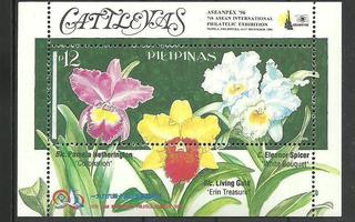 ORKIDEAT kukat blokki FILIPPIINIT 1996 **