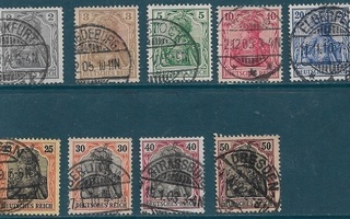 Saksa, 1902 Germania, 9 erilaista