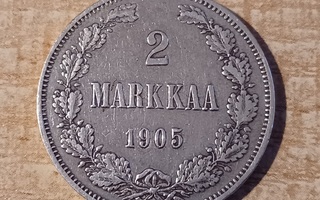 2 mk 1905 Hopea 868 Harvinainen KL 6