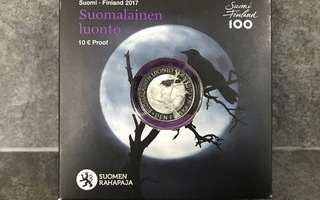 Suomalainen luonto  10 € Juhlaraha Proof hopea