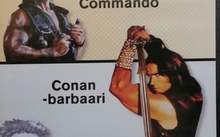 Schwarzeneggerboksi Commando / Conan / Terminator -DVD