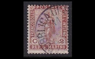 San Marino 32 o Vapauden jumalatar 2 C (1899)