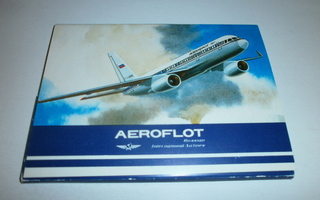 Aeroflot - korttikansio, 16 eril. ilma-alusta, 1993