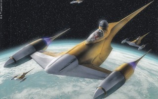 Star Wars alukset avaruudessa (postikortti)
