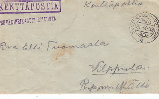 VANHA Kuori Kenttäposti Ratsuväkiprikaati Esikunta 1939