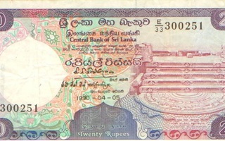Sri Lanka 20 rupia 1990